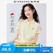 佐丹奴短袖Polo衫女萊卡棉珠地布元?dú)庑〈汤C翻領(lǐng)上衣05315390