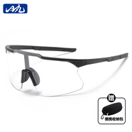 璞韻（PUYUN）騎行防護(hù)墨鏡男款登山戶外運(yùn)動(dòng)防風(fēng)沙自行車(chē)山地車(chē)護(hù)目太陽(yáng)眼鏡女 黑框透明片