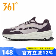 361度女鞋越野鞋2025春季新款戶外登山徒步運(yùn)動(dòng)鞋防滑休閑鞋 晨曦粉紫/幽暗紫 39