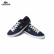 LACOSTE法國(guó)鱷魚男鞋經(jīng)典款橡膠鞋休閑透氣系帶百搭帆布鞋 藏青色DB4 7-27SPM1077DB4 43