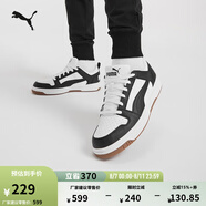 彪馬（PUMA）經(jīng)典復(fù)古熊貓配色百搭休閑板鞋男女同款REBOUND 369866 白-黑色-16 40.5