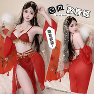 異域公主西施性感火辣誘惑綁帶復(fù)古蕾絲純欲漢服情趣內(nèi)衣超仙連衣 【古風(fēng)漢服紅色】夫妻刺激高檔制服套裝 【均碼80-120斤】可大穿