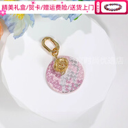 詩(shī)筠chocker項(xiàng)圈男配飾女刻字定制皮革頸帶鈴鐺骨頭掛件朋克風(fēng)項(xiàng)鏈 糖果粉蛇紋圓牌掛件