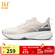 361度女鞋運(yùn)動(dòng)鞋秋季新款減震耐磨輕便跑步鞋 白粉/石墨灰 40