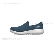 斯凱奇（Skechers）男鞋中老年健步鞋舒適一腳蹬休閑鞋透氣爸爸鞋 海軍藍(lán)色/灰色/NVGY 40