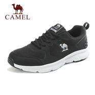 駱駝動(dòng)感駱駝男鞋夏季軟底透氣防滑網(wǎng)面鞋斷碼休閑輕便旅游運動(dòng)跑步鞋 318黑色 39