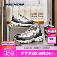 斯凱奇（Skechers）奶茶熊2代丨男女同款春夏老爹鞋潮流復(fù)古增高保暖熊貓鞋休閑鞋 【男款】椰乳大理石奶茶/BKGY 42
