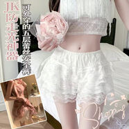 COMIC SOUL裙撐安全褲蛋糕裙五層蕾絲打底褲防走光可外穿夏季冰絲南瓜褲蓬蓬 白色 均碼