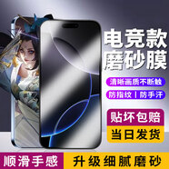 狄圖 蘋果16/15Pro磨砂鋼化膜iPhone14/13/12ProMax電競(jìng)手機(jī)膜順滑防指紋11/XR/Xs全玻璃防爆保護(hù)膜 【超清電競(jìng)磨砂款】2片裝 蘋果XsMax