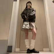 落跑姐妹 RUNAWAY SISTERS美式復古風(fēng)街頭潮女黑皮衣配碎花吊帶裙套裝 【單件】碎花連衣裙 S