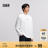 森馬長袖T恤男冬季小高領(lǐng)打底衫印花內(nèi)搭101724101101