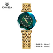 左微沙（JOWISSA）瑞士手表女款小綠表女士氣質(zhì)復古小方表女小眾品牌表女表 J5.821.S表盤(pán)直徑24MM小碼瑞士原