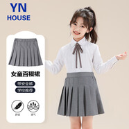 衣諾坊女童百褶裙演出服禮服英倫風(fēng)短裙校園合唱服黑色西裝校服園服六一