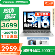 聯(lián)想小新16/小新Pro16GT AI元啟 2025新品可選補(bǔ)貼高性能輕薄筆記本電腦 學(xué)生手提辦公本 標(biāo)壓酷睿 13代i5 16G 512G｜小新16 國(guó)家補(bǔ)貼 16英寸大屏