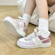 耐克（NIKE）空軍一號女鞋冬季新款AF1低幫運動(dòng)鞋休閑鞋板鞋CI0919 IB8874-111帆白珍珠粉花卉刺繡 36