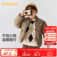 巴拉巴拉童裝兒童棉服男童女童外套2024冬裝棉衣繡花寶寶衣服208424106202