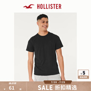 HOLLISTER24夏款經(jīng)典小海鷗情侶基礎(chǔ)款短袖T恤男裝女裝KI324-4042 黑色 M (180/100A)