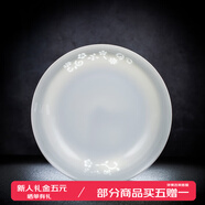 鵬博陶瓷景德鎮高白瓷玲瓏餐具健康釉下彩碗玲瓏瓷餐具高溫瓷碗盤(pán)喬遷送禮 7英寸深盤(pán)-春意【買(mǎi)5贈1】