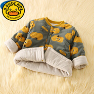 G. DUCKKIDS校服神器兒童加厚小棉襖內(nèi)膽夾棉男童女童內(nèi)搭保暖寶寶棉服外套 灰綠 110 cm (建議身高100)