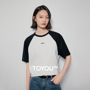 初語(yǔ)多款多色純棉t恤女2025年夏季新款圖案印花圓領(lǐng)短袖上衣 黑色-白色-SMILEGT528005 XL