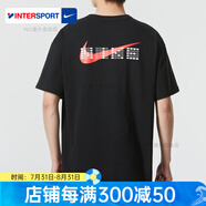 耐克（NIKE）海外官方短袖男裝旗艦夏季男士休閑半袖圓領(lǐng)純棉T恤運動(dòng)體恤 HF6594-010黑色/純棉/全對 L 130-150斤