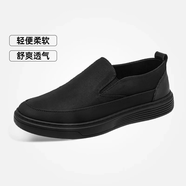 高端商務(wù)鞋透氣軟底三防布鞋男夏休閑懶人單鞋一腳蹬冰絲帆布鞋 三防冰絲布鞋 42