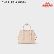 CHARLES&KEITH插帶兔耳托特包手提斜挎包婚包包女包生日禮物CK2-50781362 Nude肉色 M