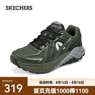 斯凱奇（Skechers）男士跑步鞋商場(chǎng)同款透氣戶外鞋輕質(zhì)減震時(shí)尚百搭休閑232742 橄欖色/黑色/OLBK 44