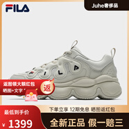 斐樂（FILA）面包鞋豌豆鞋男鞋老爹鞋運(yùn)動鞋復(fù)古厚底黑色休閑鞋 燕麥棕-VS 40