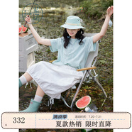 紫涵（ZIHAN）紫涵戶外工裝風(fēng)半身裙女2025年夏季新款松緊高腰蝴蝶結(jié)系帶中長裙 白色 M