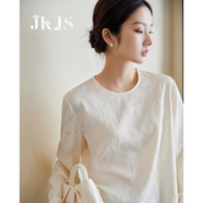 JK&JS【白茶】經(jīng)典中國風襯衫外套新款春秋新中式上衣 米白 S