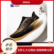 必邁（bmai）2025春夏新款遠(yuǎn)征者6.0跑鞋緩震跑步鞋跳繩厚底防滑男女鞋 金蛇(星際黑/暗金) 35