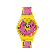 斯沃琪（Swatch）【辛普森聯(lián)名款】Swatch斯沃琪瑞士男女情侶對表石英手表生日禮物 香甜時刻_SO29Z134