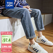 唐獅（TonLion）2023男小直筒牛仔長褲 二批/中牛仔藍 31 
