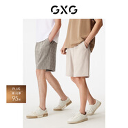 GXG男裝 五分褲短褲老花滿(mǎn)印豎條肌理休閑 23年夏季