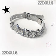 山頭林村星星表帶手鏈kitty閃鉆金屬小狗骨頭可愛(ài)y2k亞文 銀色星星小狗款