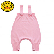 G.duck嬰兒背帶褲 春秋可開(kāi)檔0-1-2歲男女寶寶大PP毛線(xiàn)衣服針織純棉褲子 亮皮紅 80cm L