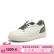 暇步士（Hush Puppies）商場(chǎng)同款秋新款簡(jiǎn)約撞色減齡小白鞋男休閑板鞋 深灰 39