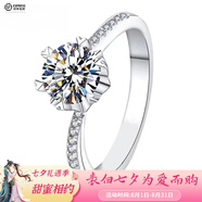 DR扭臂鉆戒女PT950鉑金雪花微扭群嵌一克拉莫桑鉆求婚結(jié)婚情人節(jié)禮 50分 活口