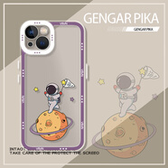 小寸心紅米Note14Pro手機殼紅米Note14ProPlus天使眼紅米Note9 5G全包軟硅膠防摔保護套新款鏡頭 Note14Pro【TS106玩耍宇航員】