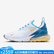 耐克（NIKE）男鞋跑鞋Air Max休閑運(yùn)動(dòng)鞋時(shí)尚輕盈透氣 抓地耐磨減震舒適春夏季 White/Industrial Blue 10.5-44.5