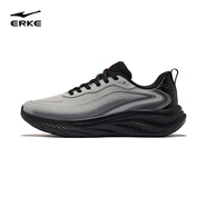 鴻星爾克（ERKE）跑步鞋2025新款男鞋夏季透氣網(wǎng)面運動(dòng)鞋軟底輕便減震跑鞋子男 3010-循環(huán)灰/正黑 43