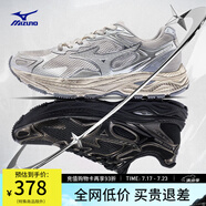 美津濃（MIZUNO）【RACER S】軟底輕便運動跑步鞋男女同款緩震透氣休閑慢跑鞋 18/臟臟銀 43 (280mm)