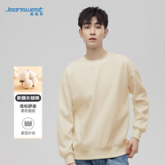 真維斯（JEANSWEST）衛衣男春秋純色休閑圓領(lǐng)長(cháng)袖t恤上衣學(xué)生青年大碼百搭衣服