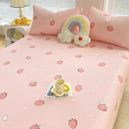 潔夢(mèng)雅（jiemengya） 定做全棉床笠單件 學(xué)生床防滑床罩純棉兒童床墊保護套 少女夢(mèng)A 定制尺寸,請聯(lián)系客服改價(jià)
