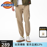 dickies休閑褲 男女同款新復(fù)古回潮印花多口袋束口工裝褲百搭8 沙色 28