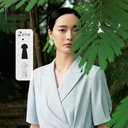 Ditto/迪圖2025秋季法式知性?xún)?yōu)雅西裝領(lǐng)a字氣質(zhì)修身西裝連衣裙 淺藍 S