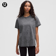 lululemon丨All Yours 女士棉混紡 T 恤 *Wash LW3IRES 瀝青灰星際灰黑水洗云紋 S