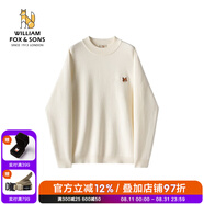 William fox&sons威廉?？怂鼓醒b東方簡(jiǎn)奢風(fēng)德國拜耳科技德絨紅外fa熱中領(lǐng)針織衫男 象牙白 L /50