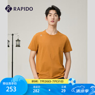 Rapido【新品】靂霹道2025新款男士抗菌UPF40+防曬速干短袖T恤CN4142O35 橘黃色 L 175/92A
